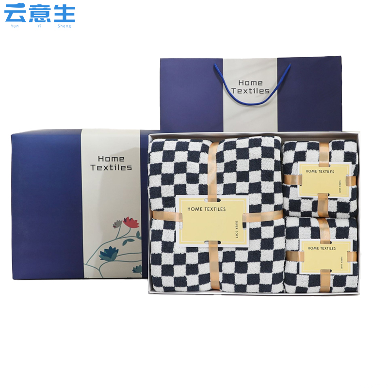 云意生 高密度珊瑚绒 毛巾礼盒 1浴巾+2毛巾/套