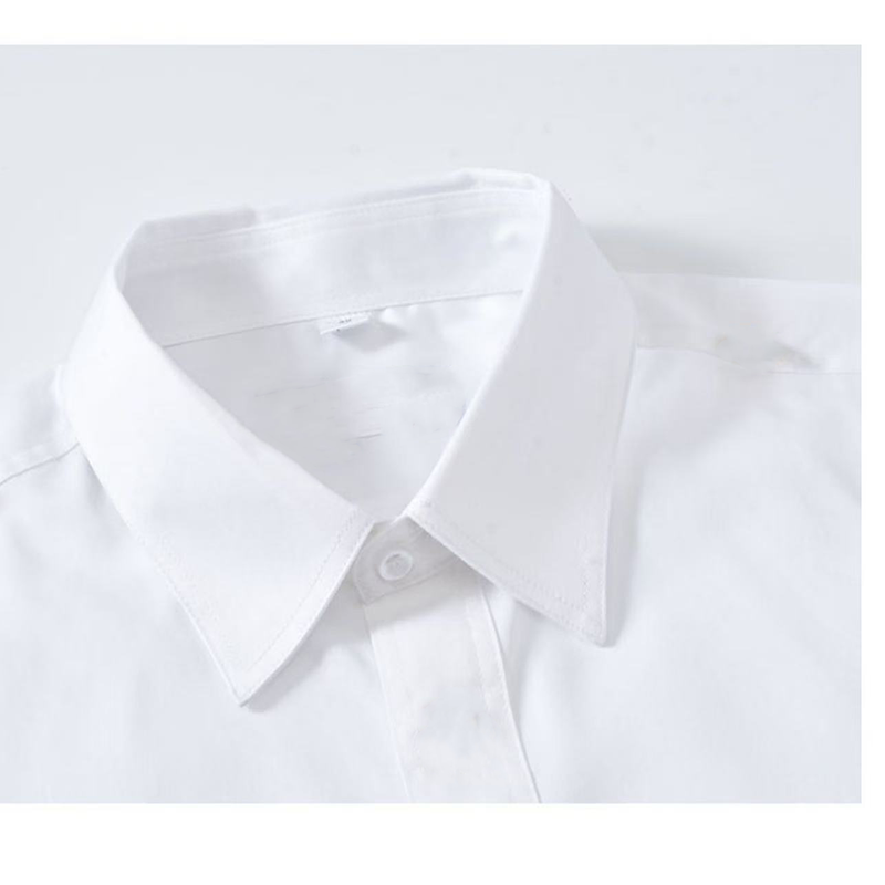 健訫奕天白色工作服衬衫制服工装衬衣 短袖TH886件高清大图