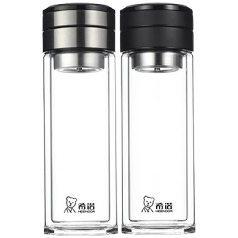 希诺玻璃杯320ml密封防漏户外便携XN-7095(颜色随机)