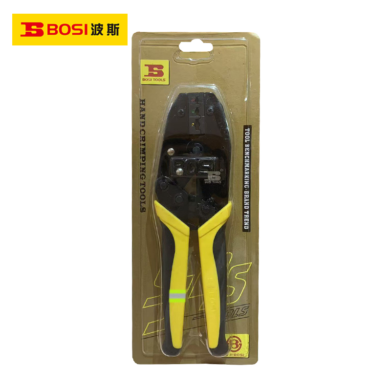 波斯(BOSI) 荧光系列棘轮式端子压接钳 BS-D2114A 把高清大图