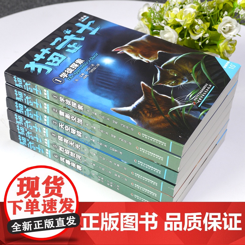 猫武士六部曲全套6册中小学生课外书8-12岁三年级课外书读四五年级阅读儿童书10-15岁猫武士外传套装奇幻小说故事书极夜高清大图