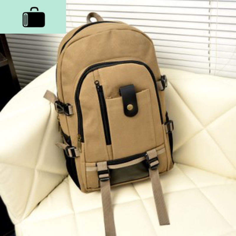 男士后背包包旅行李大容量休闲男土用青年帆布装衣服的旅游双肩包new