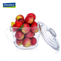 三光云彩(GLASSLOCK)保鲜盒韩国进口钢化玻璃泡面碗带盖快餐杯方便面汤碗学生便当饭碗保鲜盒耐热可微波炉用705ml