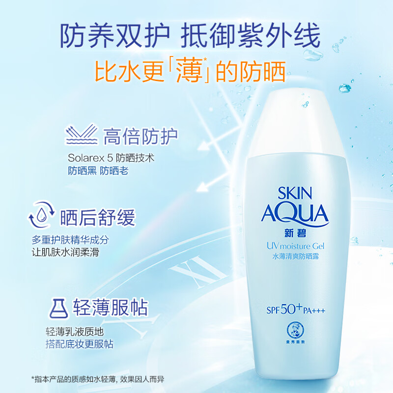 新碧 水薄清爽防晒露 80g SPF40 PA+++高清大图