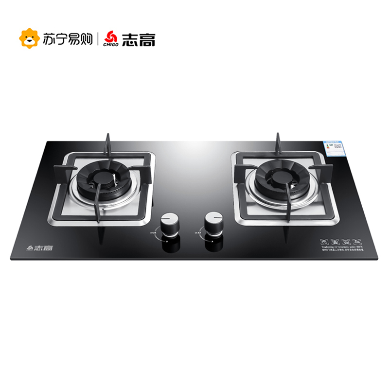 志高(CHIGO) H108双灶眼灶具台嵌两用 (天然气) 大火力家用 双灶脉冲点火燃气灶