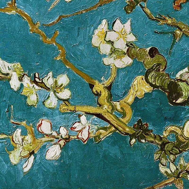 172art艺术画定制梵高 杏花开了家居装饰挂画世界名画客厅卧室艺术画油画北欧美式画 单幅艺术画