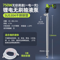 hizhg丨充电式插桶泵锂电油抽泵手提油抽子；充电款+1.2米不锈钢管
