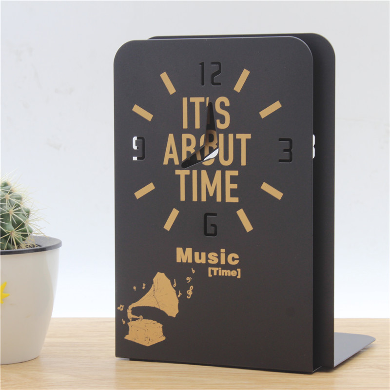 书立架男女学生书架书夹书靠书挡板创意中大号加厚|6169-1黑钟