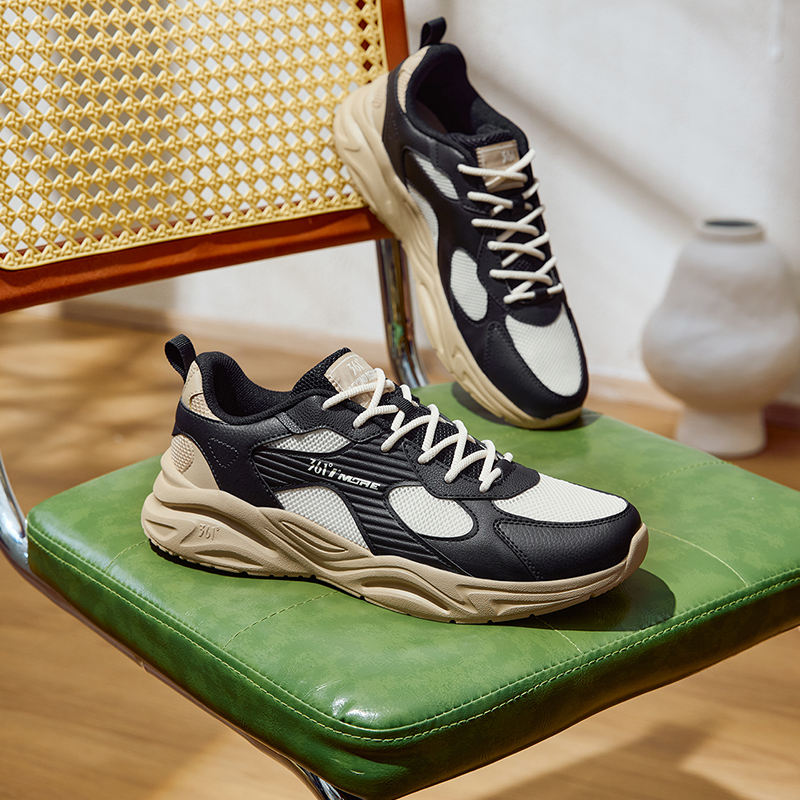 361°男鞋运动鞋男新款网面透气轻便休闲鞋潮流老爹鞋鞋子高清大图