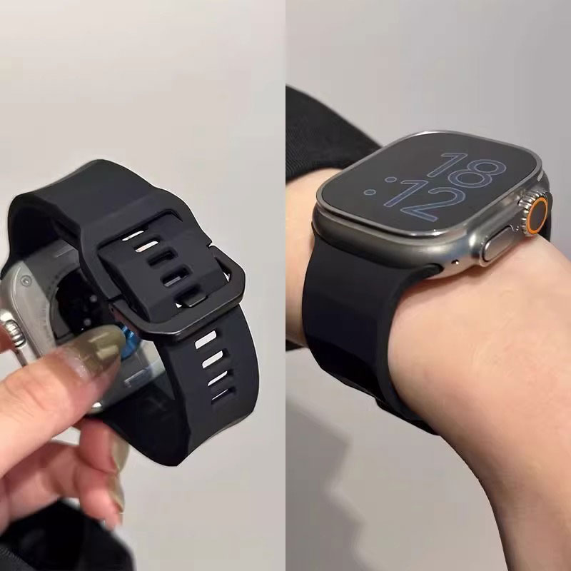 适用华为fit4/fit4pro波浪硅胶fit3运动硅胶腕带3139B 黑色 4