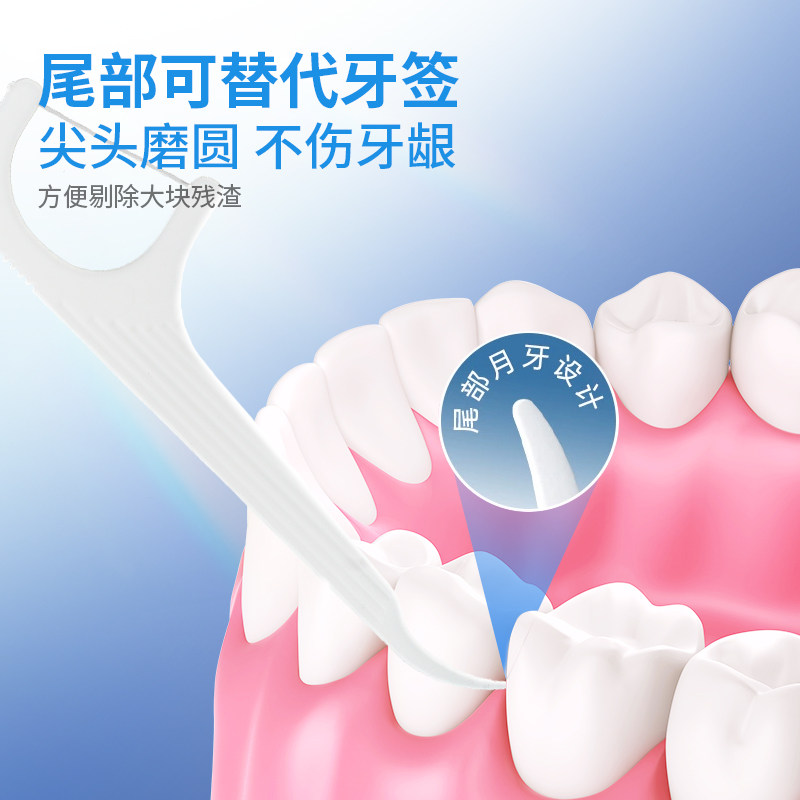 策雨 牙线超细家庭装便携清洁剔牙牙签一次性家用牙线棒*1高清大图