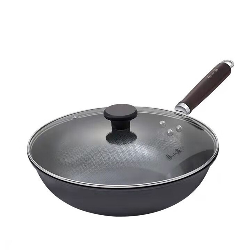张小泉炒锅32cm握感舒适万家灯火系列精铁炒锅C30740100