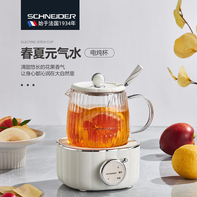 施耐德(Schneider)外出便携式低音炖煮电炖杯 0.6L SWK-XDBL01