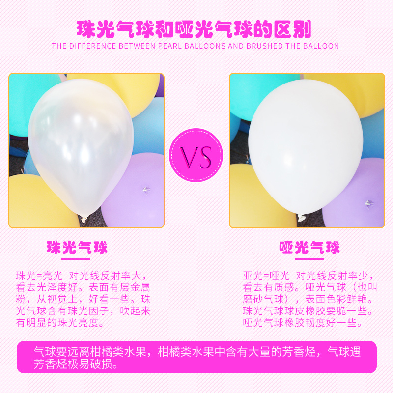 家柏饰(CORATED)气球100个装结婚婚礼用品求婚房七夕儿童生日布置气球装饰用品高清大图