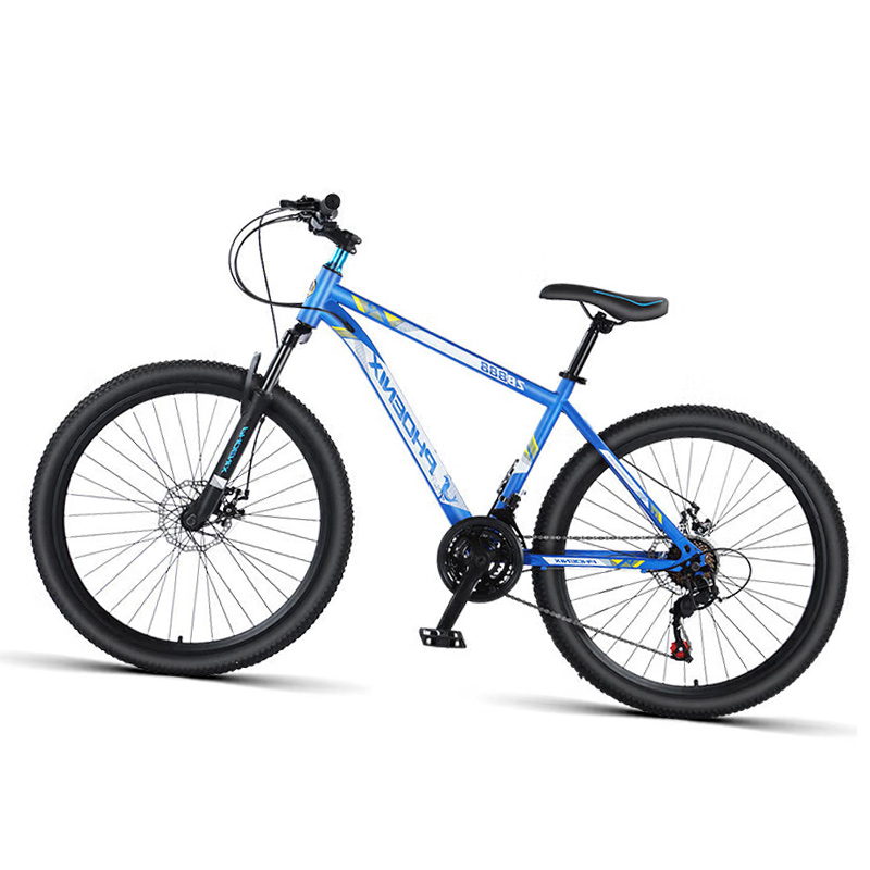 凤凰(PHOENIX) 24速 26寸 辐条轮山地自行车-ZB888(辐条轮)蓝高清大图