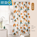 XIANCAI卫生间洗澡挂帘浴室防水布加厚干湿分离隔断帘免打孔浴帘套装