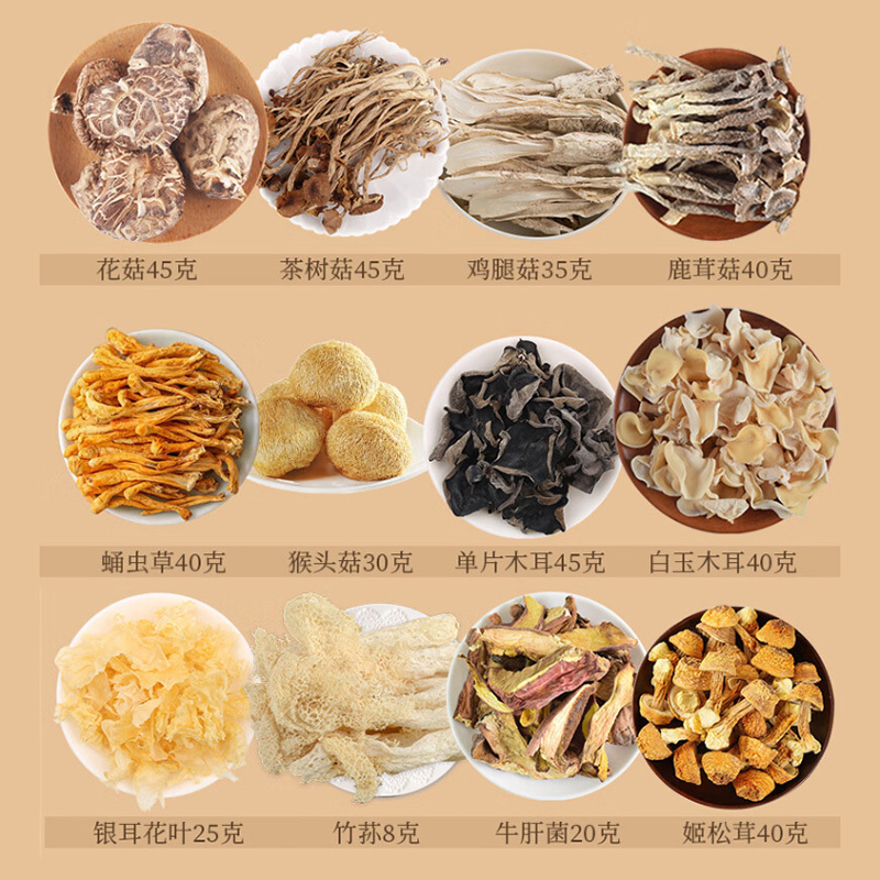 姚朵朵干货礼盒菌菇海产搭配吉时好礼菌菇组合装413g高清大图