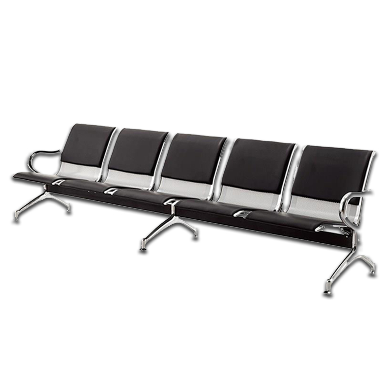 富和美(BNF)连排椅铁长椅子公共办场所接待等候车站连体机场椅公共椅113排椅办公椅 皮艺扶手五人位高清大图