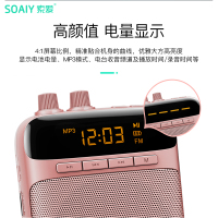 索爱 soaiy S-318MINI便携式小蜜蜂扩音器 教学教师导游 无线蓝牙AI智能迷你器播放器 黑色