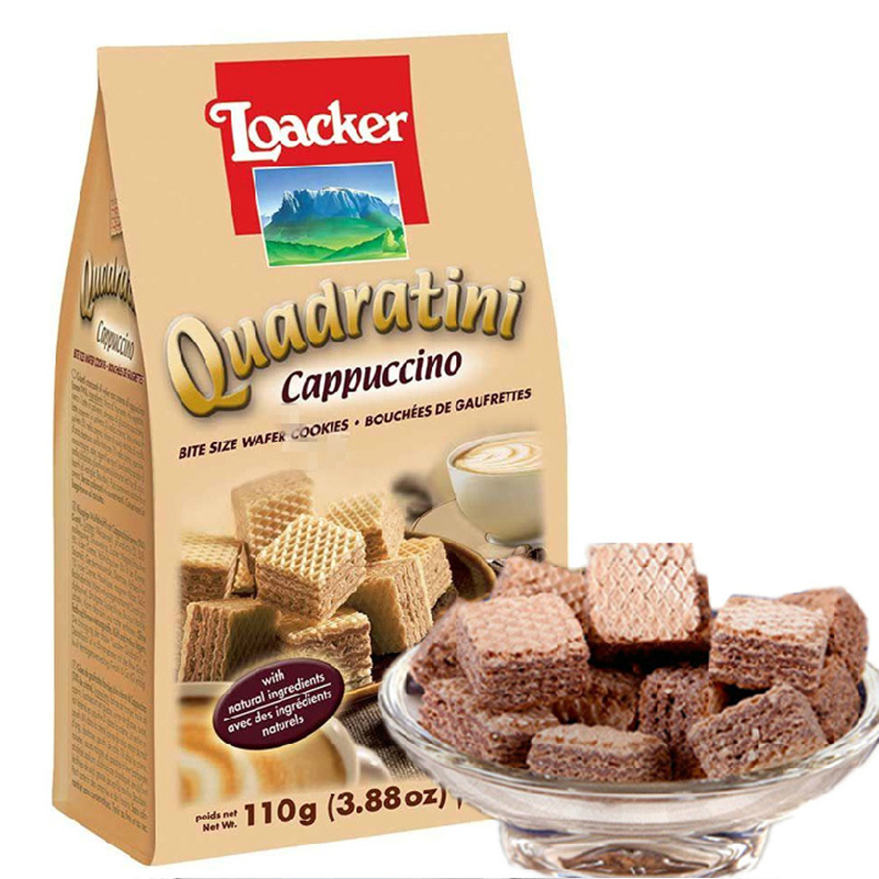 Loacker莱家威化饼干3袋(黑巧/椰子/卡布奇诺)