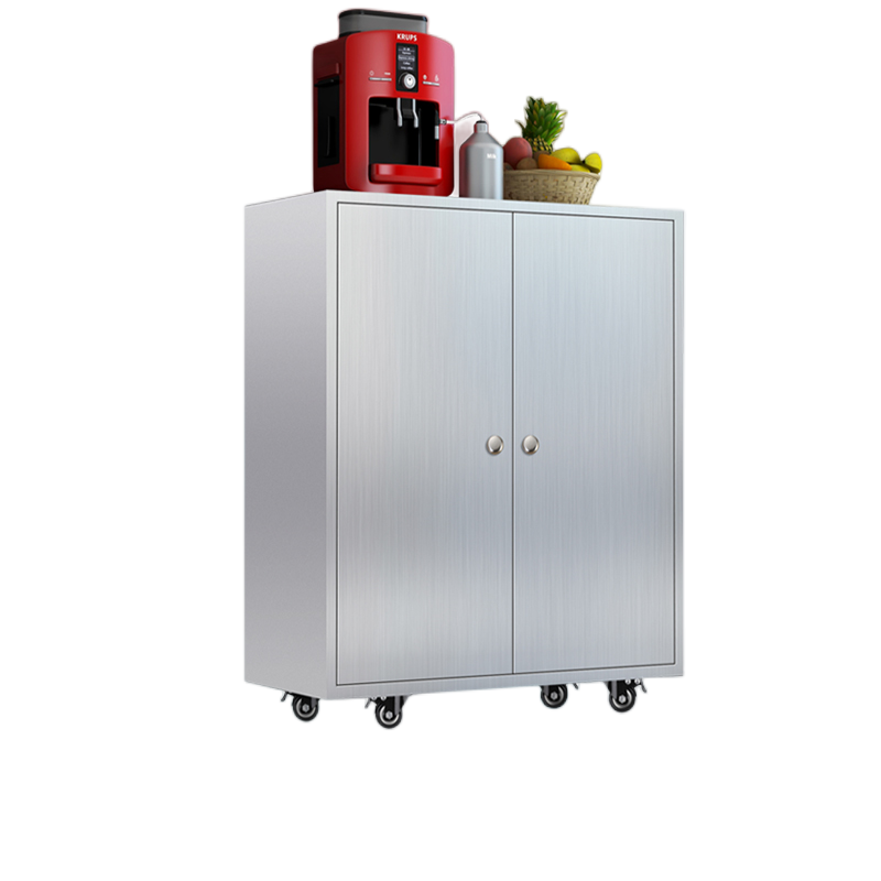 鑫环境 不锈钢厨房橱柜970*500*400mm 碗柜置物架家用多功能锅具碟盘调料收纳储物柜高清大图