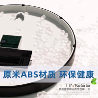 TIMESS温湿度自动对时钟表挂钟客厅家用轻奢百搭时钟免打孔电波钟