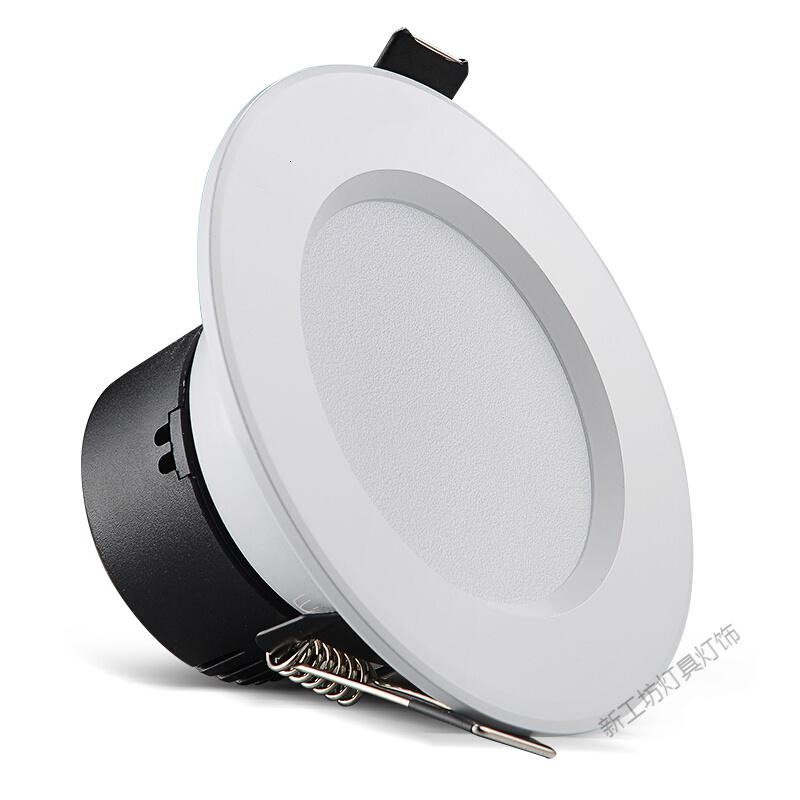 苏宁放心购筒灯led三色变光天花灯嵌入式变色调光客厅孔灯7.5-8公分洞灯_322 3W 3W烤漆白筒灯开孔6.5~8.5CM/三色调光