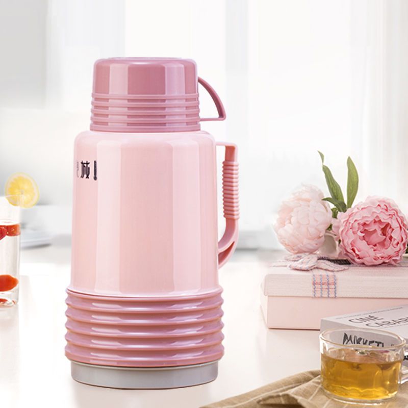 小暖壶学生用宿舍户外保温壶便携小热水瓶家用小型暖水瓶玻璃内胆蓝色