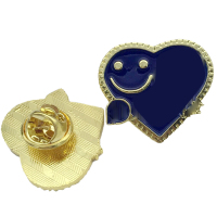 SCP SCP0049 1.5cm锌合金爱心镀金色司徽胸牌徽章 10个装(包)