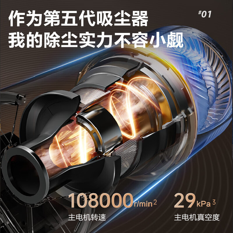 苏泊尔(SUPOR)吸尘器 双滚刷家用无线大吸力吸拖一体手持洗地机办公室用无绳吸层器大功率吸尘机 EVS-EM4高清大图