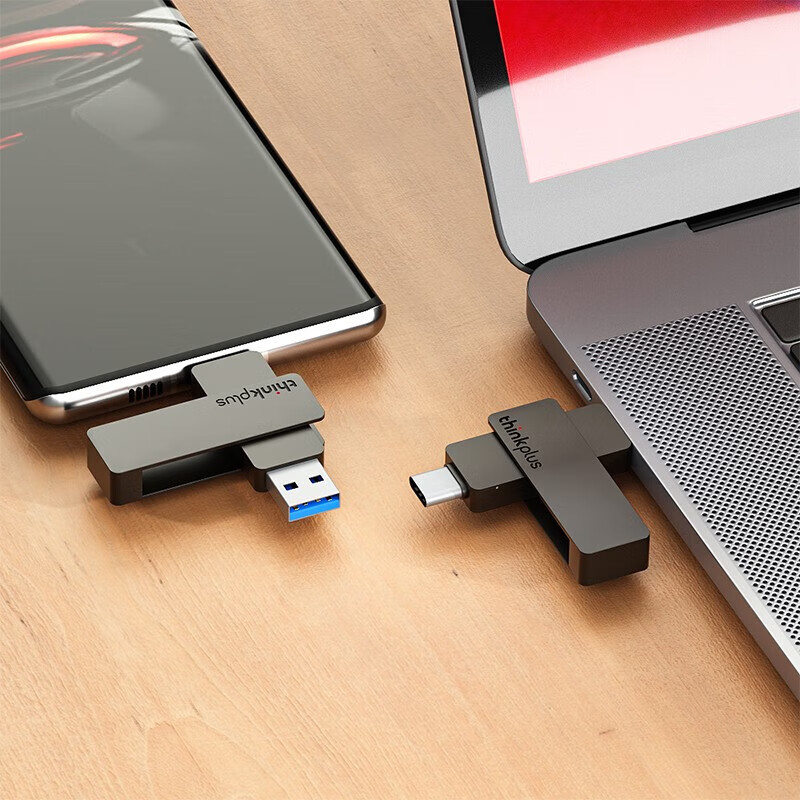 联想(lenovo)u盘办公商务type-c接口USB3.2双接口128GB高清大图
