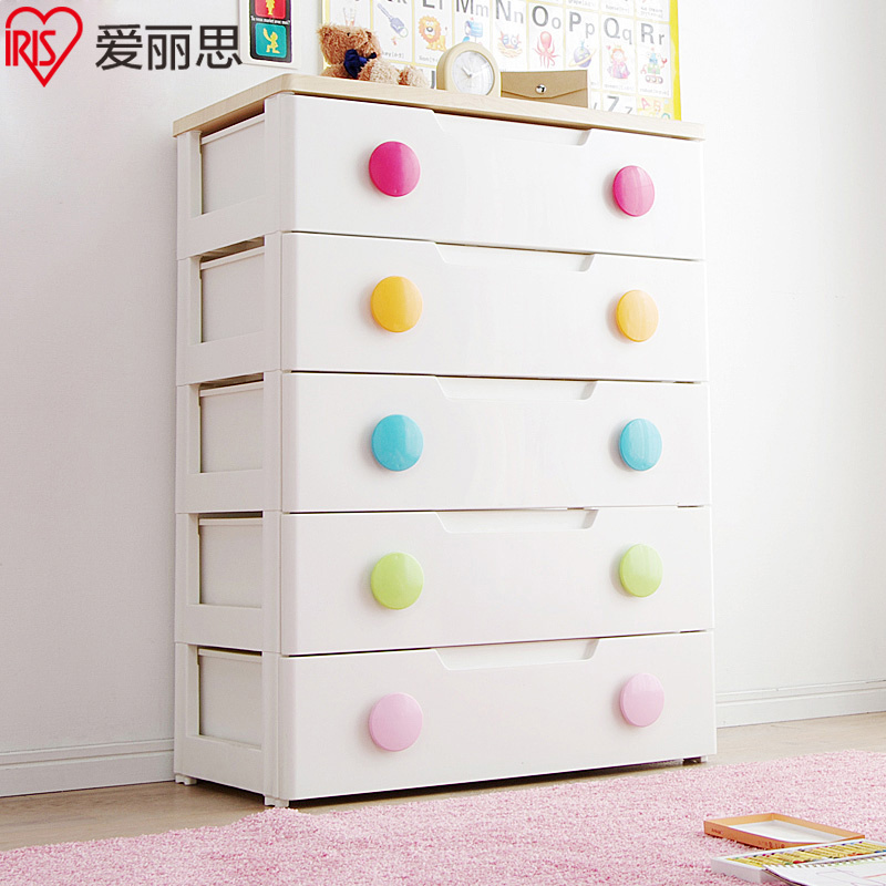 爱丽思( IRIS) HG-725 五层加宽抽屉式 环保儿童玩具衣物整理柜宝宝衣物收纳柜 色