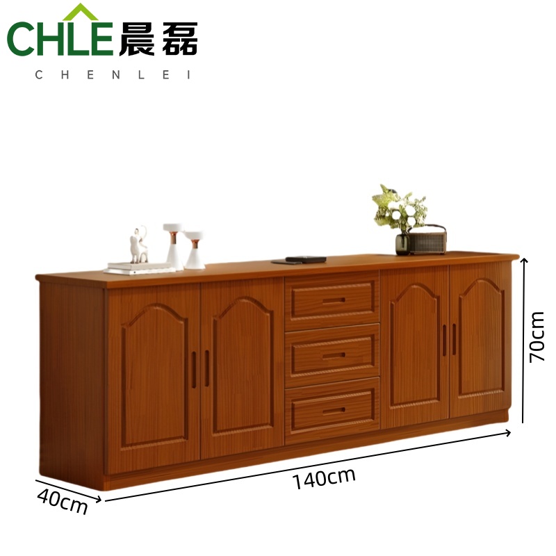 晨磊 实木电视柜 胡桃色 140*40*70cm 个高清大图