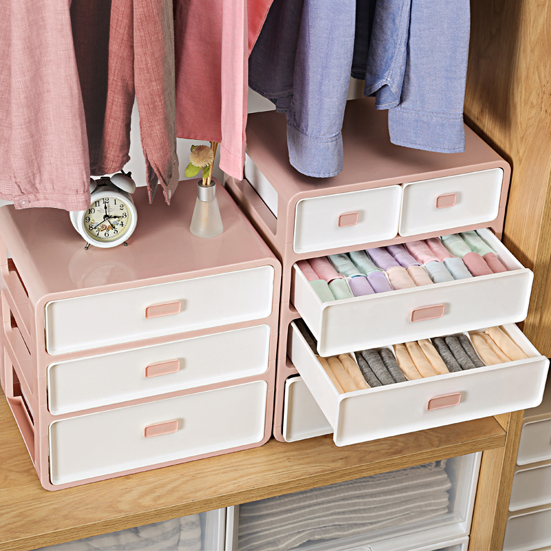 衣柜收纳神器卧室内衣服置物架隔板分层内部衣橱抽屉式储物整理箱