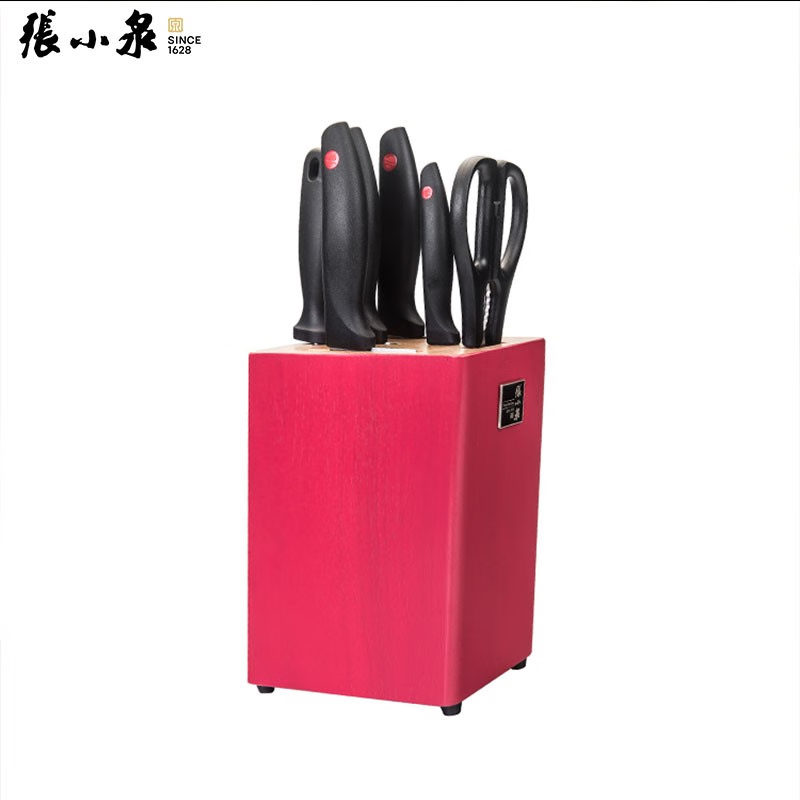 张小泉 D30870200 张字号*红妆系列套装刀具七件套 厨房刀具套装