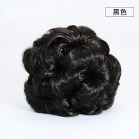 假发花苞头丸子头发夹九朵花抓夹仿真假发包盘发器盘头发的饰品 jc033黑色(抓夹款)
