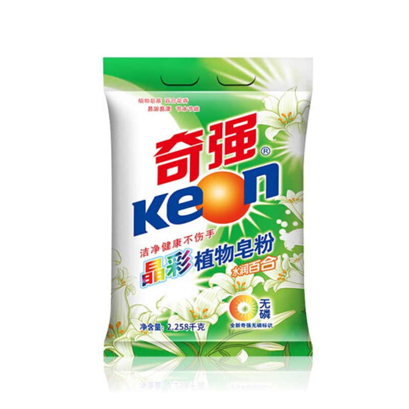 奇强(Keon) 洗衣皂粉 晶彩植物皂粉 新配方无磷皂粉 温和不伤手 2.258kg*1袋奇强(Keon) 洗衣皂粉