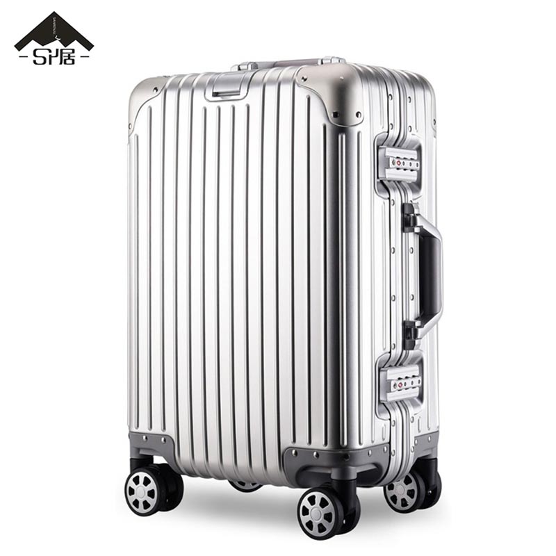 三人居拉杆箱行李箱旅行箱26寸SRJLGX1881/个 26寸 银色
