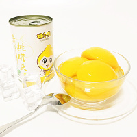 桃小淘黄桃罐头425g*1罐 新鲜水果罐头 糖水鲜桃水果黄桃果捞黄桃对开罐装华东