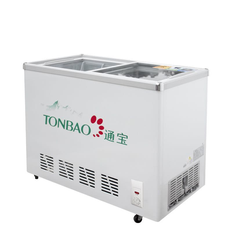 通宝 (TONBAO) SCD-178 卧式冷柜双温冷冻冷藏冰柜便利店商用玻璃门展示柜饮料雪糕柜图片