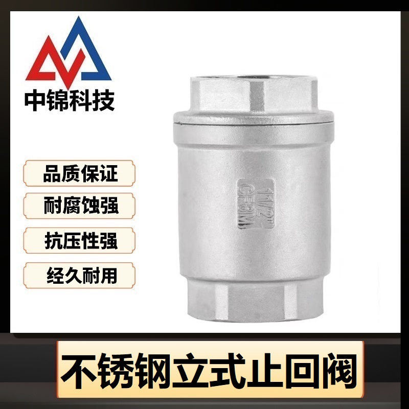 中锦科技 304不锈钢立式止回阀DN100(4寸)个高清大图
