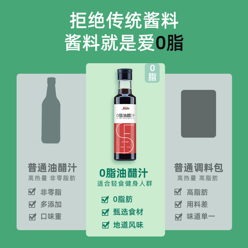 美食帝国油醋汁水煮菜0脂肪旗舰店轻食减零低脂沙拉酱水果蔬菜健身蘸料