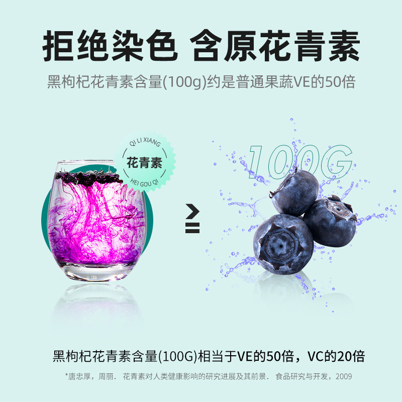 新客体验 杞里香青海黑枸杞50g瓶罐装大颗粒无杂质上等干果泡茶水养生茶饮官方旗舰店高清大图