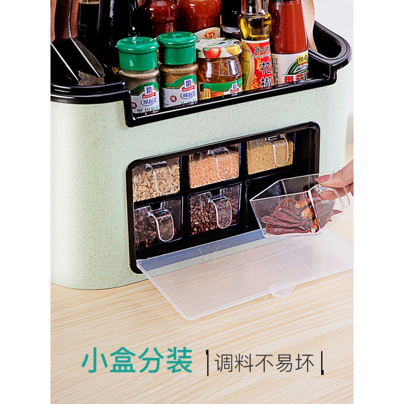 厨房置物架调味料收纳盒架子调料架调味品刀架用品油盐酱醋收纳架收纳层架 三维工匠高清大图