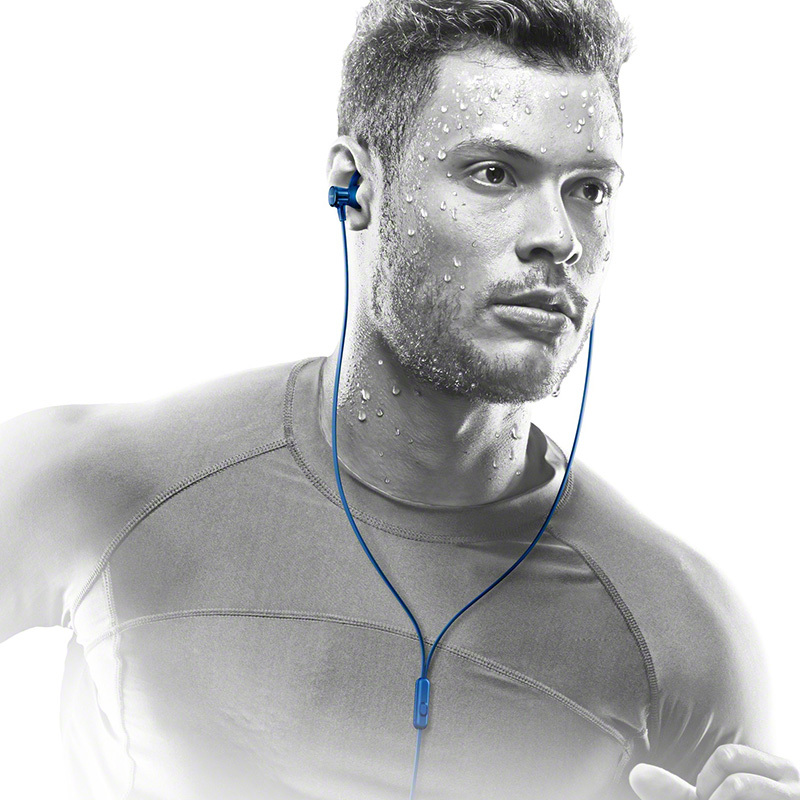 索尼（SONY）MDR-XB510AS 防水运动耳机 IPX5/7 耳挂式 蓝色