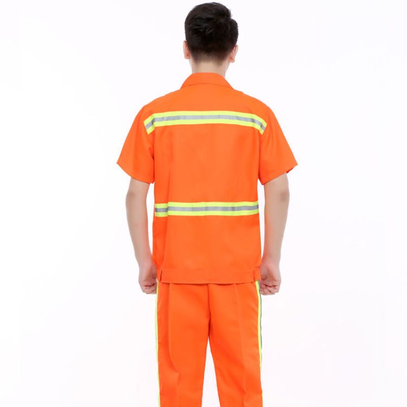 环卫工作服工人长短袖带反光条保洁春夏天季马甲养护上衣园林市政套装