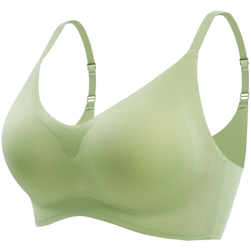 俞兆林夏季无痕乳胶内衣女无钢圈聚拢抹胸收副乳调整型运动美背式文胸
