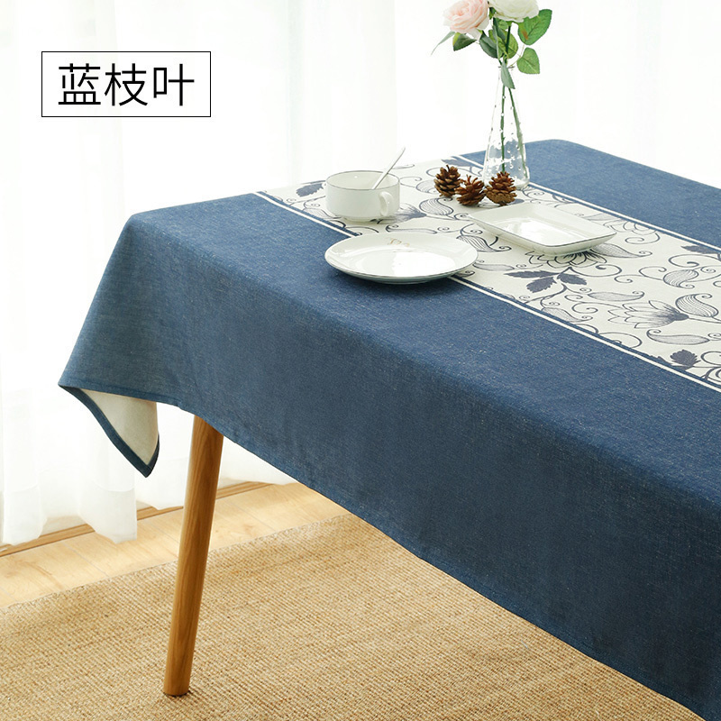 美帮汇定制桌布印logo家用餐桌布布艺棉麻小清新客厅茶几书桌布风高清大图