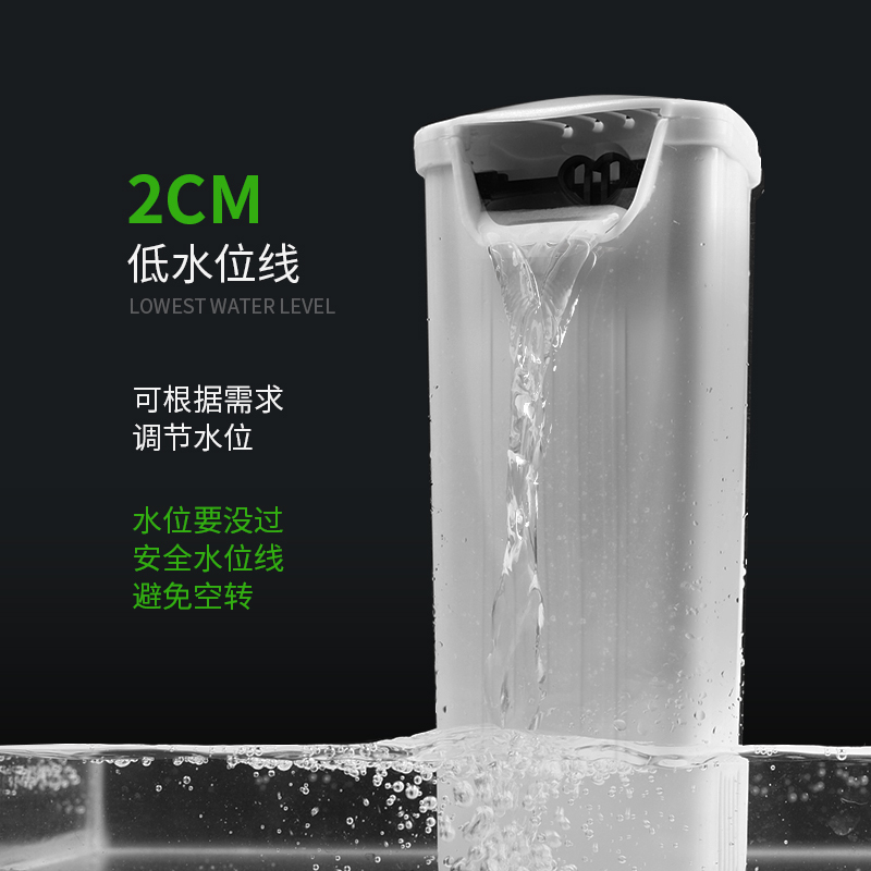 龟缸过滤器低水位瀑布式浅水内置潜水泵三合一多功能循环净水高清大图