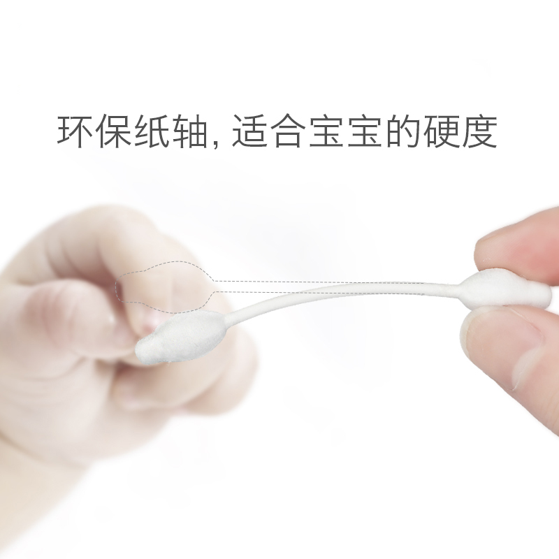 babycare婴儿棉签螺旋头 新’生儿耳鼻专用棉棒宝宝棉签盒装415支 3020